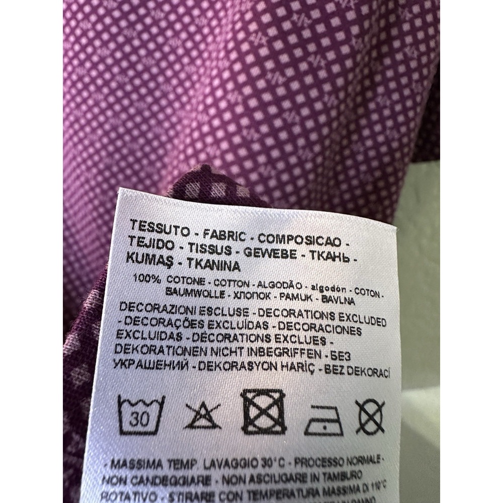 Armani Exchange A|X Mens Red All Over Micro Logo Print Stretch Polo Shirt 2XL - Picture 8 of 14